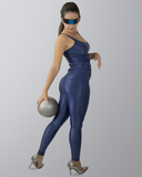 Samba Shine Navy Blue Leggings