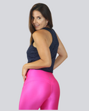 Bombom Leggings Tourmaline Pink Lycra with Front Pockets