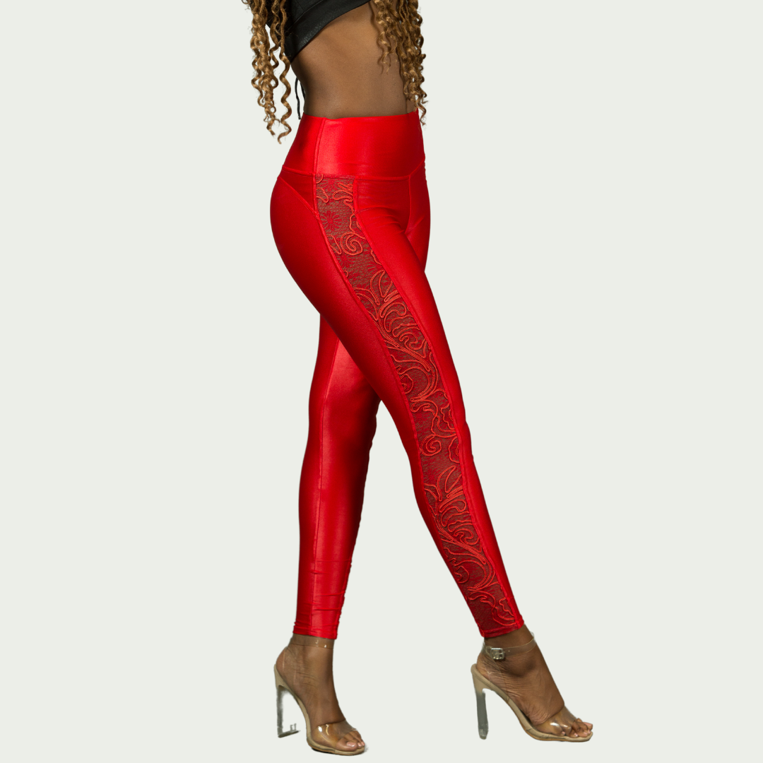 Luxe Label Red Leggings